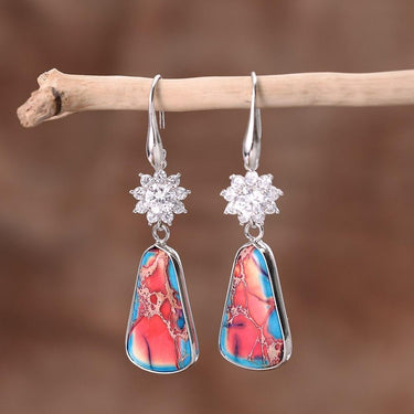 Shine Brightest Blue Jasper Drop Earrings-Your Soul Place